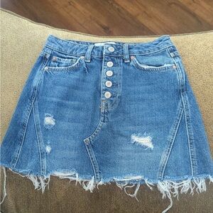 Free People Denim Mini Skirt